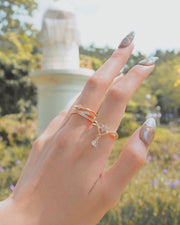 Floral Drip Rings